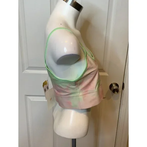 Fabletics Millie Reversible Bralette Green Tie Dye Size L NWT - Picture 7 of 12